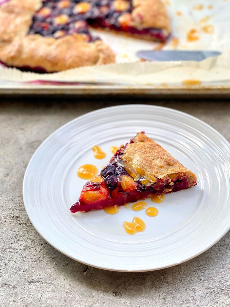 Early Golden Plum & Blueberry Galette Plated